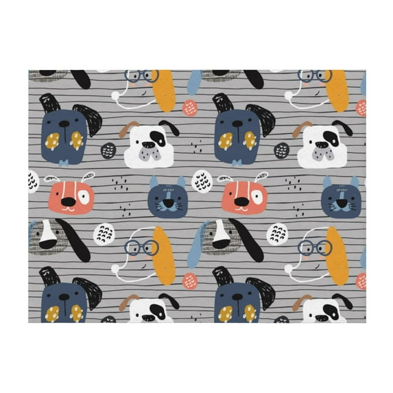 Throw Blanket for Couch, Dog print Super Soft Fuzzy Comfy Warm Cute Throw Blanket, Lightweight Cozy Plush Flannel Blanket Throws for Sofa Bed All Season