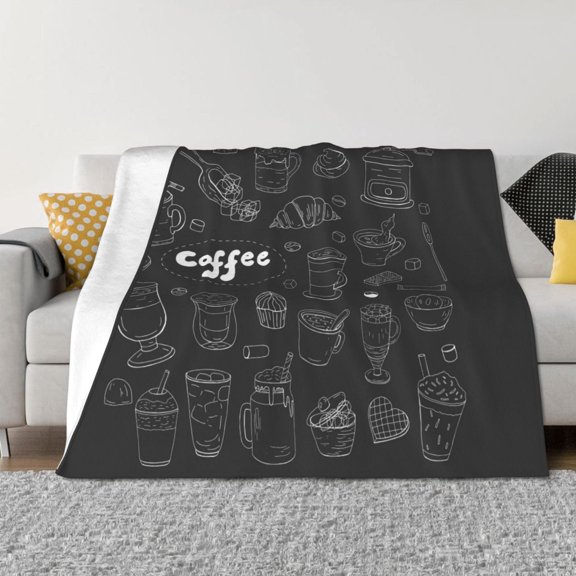 Throw Blanket for Couch - Donut Friend Coffee Soft Comfy Lightweight Cozy Warm Throw Blanket, Fuzzy Plush Flannel Blanket & Throws for Sofa and Bed All Season