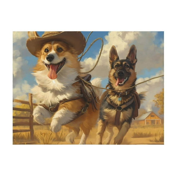 Throw Blanket for Couch, Farm Corgi German Shepherd Super Soft Fuzzy Comfy Warm Throw Blanket, Cuteness Lightweight Cozy Plush Flannel Blanket & Throws for Sofa and Bed All Season