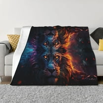 Throw Blanket for Couch - Forest Cool Lion Soft Comfy Lightweight Cozy Warm Throw Blanket, Fuzzy Plush Flannel Blanket & Throws for Sofa and Bed All Season