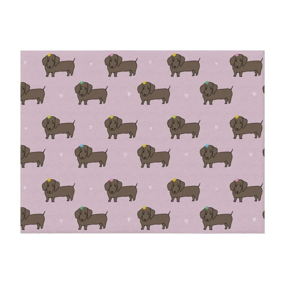 Throw Blanket for Couch, Dachshund Dog Puppy No.1050 Super Soft Fuzzy Comfy Warm Throw Blanket, Cuteness Lightweight Cozy Plush Flannel Blanket & Throws for Sofa and Bed All Season