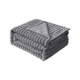 thumbnail image 1 of Throw Blanket for Couch - Gentle Soft Cozy Blanket for Women, Cute Flannel Throws for Girls, Room Home Dorm Decor, Birthday Gifts for Women Men Mom Teacher Gifts, Dark Gray, 16x40 Inches, 1 of 8