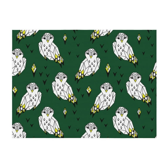 Throw Blanket for Couch, Geometric Owl Super Soft Fuzzy Comfy Warm Throw Blanket, Cuteness Lightweight Cozy Plush Flannel Blanket & Throws for Sofa and Bed All Season