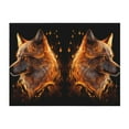 thumbnail image 1 of Throw Blanket for Couch, Gold Flame Pattern Wolf Super Soft Fuzzy Comfy Warm Throw Blanket, Cuteness Lightweight Cozy Plush Flannel Blanket & Throws for Sofa and Bed All Season, 1 of 5