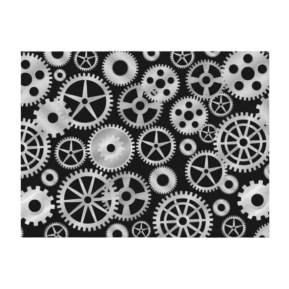 Throw Blanket for Couch, Metallic Gears Super Soft Fuzzy Comfy Warm Throw Blanket, Cuteness Lightweight Cozy Plush Flannel Blanket & Throws for Sofa and Bed All Season