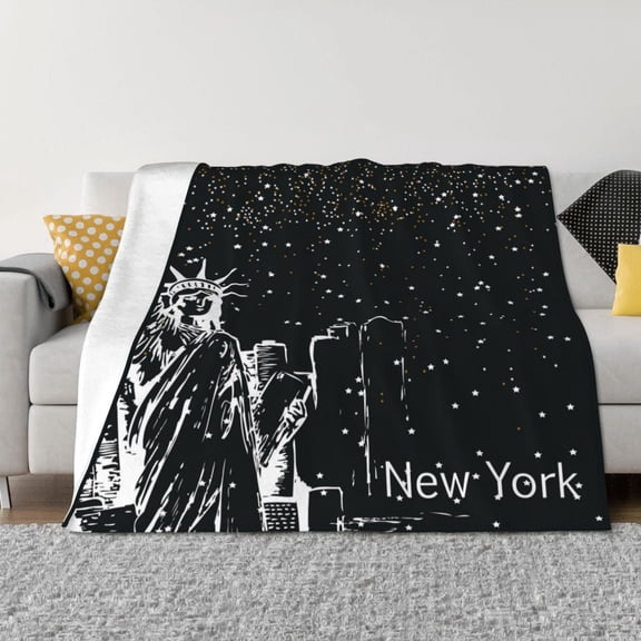 Throw Blanket for Couch - New York City1 Soft Comfy Lightweight Cozy Warm Throw Blanket, Fuzzy Plush Flannel Blanket & Throws for Sofa and Bed All Season