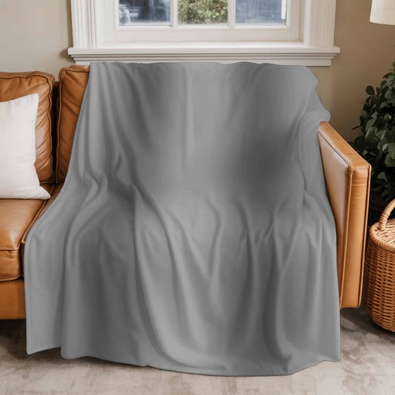 Throw Blanket for Couch Ombre Gray Soft Fleece Flannel Blankets Cozy Lightweight Blanket for Home Sofa Living Room Gradient Color Bed Throws 60" x 80"