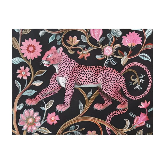 Throw Blanket for Couch, Pink Leopard Floral Super Soft Fuzzy Comfy Warm Throw Blanket, Cuteness Lightweight Cozy Plush Flannel Blanket & Throws for Sofa and Bed All Season