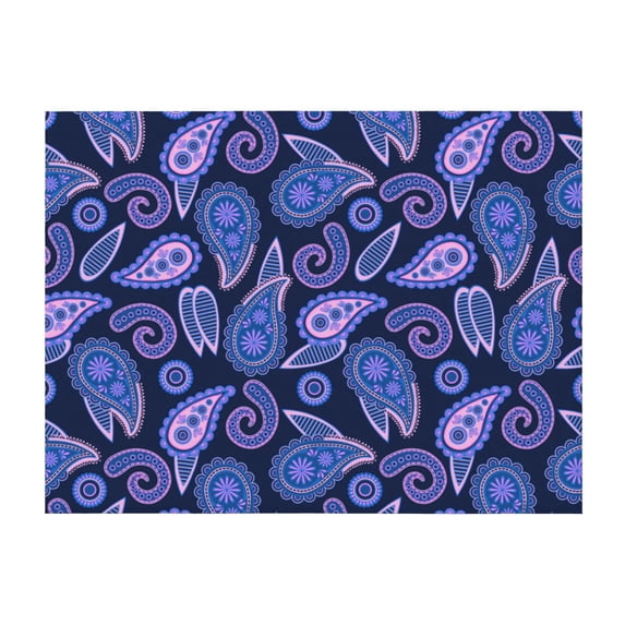 Throw Blanket for Couch, Purple Paisley Super Soft Fuzzy Comfy Warm Throw Blanket, Cuteness Lightweight Cozy Plush Flannel Blanket & Throws for Sofa and Bed All Season