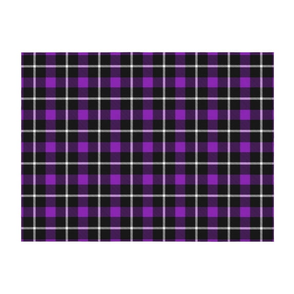 Throw Blanket for Couch, Purple tartan Buffalo Plaid Super Soft Fuzzy Comfy Warm Cute Throw Blanket, Lightweight Cozy Plush Flannel Blanket Throws for Sofa Bed All Season