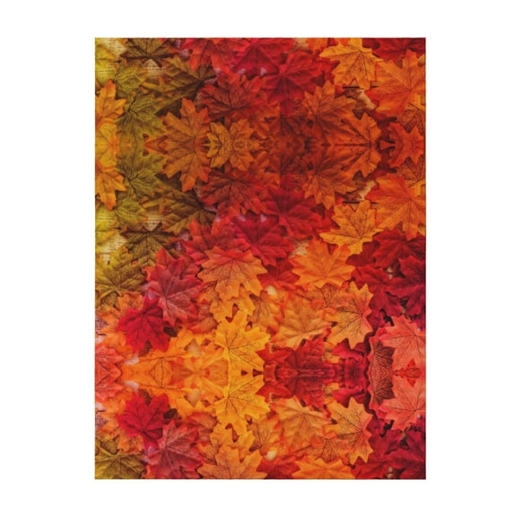 Throw Blanket for Couch Sofa and Bed, Autumn Leaf Super Soft Plush Throw Blanket, Fuzzy Cuteness Comfy Warm Washable Flannel Blanket & Throws for All Season 60"x50"
