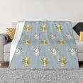 thumbnail image 1 of Throw Blanket for Couch Sofa and Bed, Baby Elephant Giraffe Soft Plush Throw Blanket, Fuzzy Cuteness Comfy Warm Washable Flannel Blanket Throws for All Season, 1 of 8