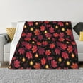 thumbnail image 1 of Throw Blanket for Couch Sofa and Bed, Beautiful Maple Leaf Lantern Soft Plush Throw Blanket, Fuzzy Cuteness Comfy Warm Washable Flannel Blanket Throws for All Season, 1 of 8