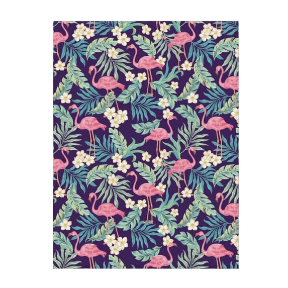 Throw Blanket for Couch Sofa and Bed, Bird Flowers leaves Super Soft Plush Throw Blanket, Fuzzy Cuteness Comfy Warm Washable Flannel Blanket & Throws for All Season 60"x50"