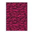 Throw Blanket for Couch Sofa and Bed, Black red pink bright zebra print