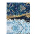 thumbnail image 1 of Throw Blanket for Couch Sofa and Bed, Blue Marble Gold Foil Glitter Decor Super Soft Plush Throw Blanket, Fuzzy Cuteness Comfy Warm Washable Flannel Blanket & Throws for All Season, 1 of 5
