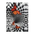 thumbnail image 1 of Throw Blanket for Couch Sofa and Bed, Butterflies Optical Illusion Super Soft Plush Throw Blanket, Fuzzy Cuteness Comfy Warm Washable Flannel Blanket & Throws for All Season 50"x40", 1 of 5