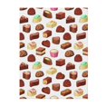 thumbnail image 1 of Throw Blanket for Couch Sofa and Bed, Chocolate Cake Print Super Soft Plush Throw Blanket, Fuzzy Cuteness Comfy Warm Washable Flannel Blanket & Throws for All Season 40"x30", 1 of 5