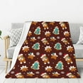 thumbnail image 1 of Throw Blanket for Couch Sofa and Bed, Christmas Gingerbread Super Soft Plush Throw Blanket, Fuzzy Cuteness Comfy Warm Washable Flannel Blanket & Throws for All Season 60"x50", 1 of 7