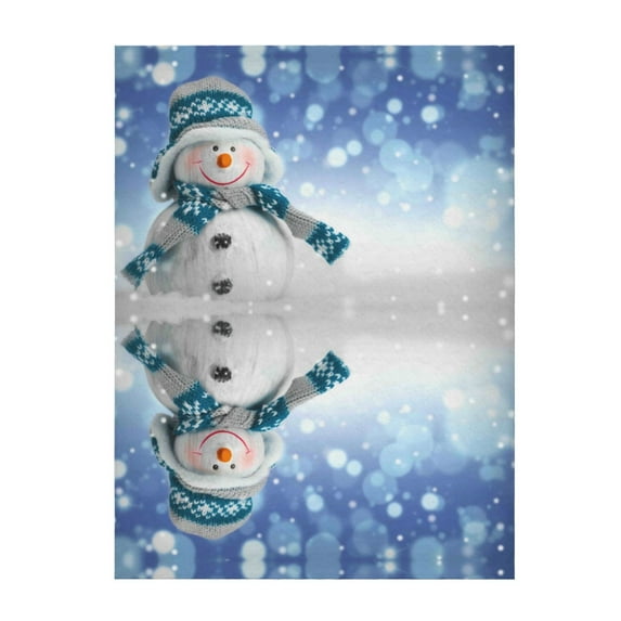 Throw Blanket for Couch Sofa and Bed, Christmas Snowman In The Snow Super Soft Plush Throw Blanket, Fuzzy Cuteness Comfy Warm Washable Flannel Blanket & Throws for All Season