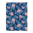 thumbnail image 1 of Throw Blanket for Couch Sofa and Bed, Classic Blue Cute Parrot Flower Super Soft Plush Throw Blanket, Fuzzy Cuteness Comfy Warm Washable Flannel Blanket & Throws for All Season 80"x60", 1 of 5