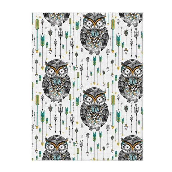 Throw Blanket for Couch Sofa and Bed - Cool Tribe Owls Super Soft Cozy Funny Plush Throw Blanket, Lightweight Fuzzy Comfy Warm Flannel Blanket & Throws for All Season