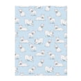 thumbnail image 1 of Throw Blanket for Couch Sofa and Bed, Cute French Bulldog Blue Super Soft Plush Throw Blanket, Fuzzy Cuteness Comfy Warm Washable Flannel Blanket & Throws for All Season, 1 of 5