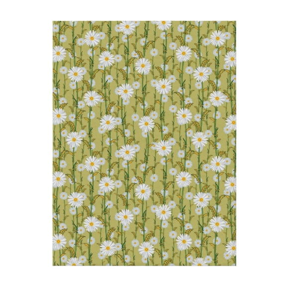 Throw Blanket for Couch Sofa and Bed, Daisies Flowers Bouquet Super Soft Plush Throw Blanket, Fuzzy Cuteness Comfy Warm Washable Flannel Blanket & Throws for All Season 60"x50"