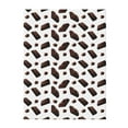 thumbnail image 1 of Throw Blanket for Couch Sofa and Bed - Dark Brown Chocolate Print Super Soft Cozy Funny Plush Throw Blanket, Lightweight Fuzzy Comfy Warm Flannel Blanket & Throws for All Season 40"x30", 1 of 5
