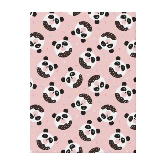 Throw Blanket for Couch Sofa and Bed - Donut panda Super Soft Cozy Funny Plush Throw Blanket, Lightweight Fuzzy Comfy Warm Flannel Blanket & Throws for All Season 80"x60"