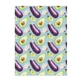 thumbnail image 1 of Throw Blanket for Couch Sofa and Bed, Eggplant avocado Super Soft Plush Throw Blanket, Fuzzy Cuteness Comfy Warm Washable Flannel Blanket & Throws for All Season 80"x60", 1 of 5