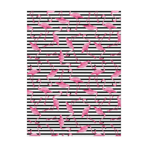 Throw Blanket for Couch Sofa and Bed, Flamingos (2) Super Soft Plush Throw Blanket, Fuzzy Cuteness Comfy Warm Washable Flannel Blanket & Throws for All Season 80"x60"
