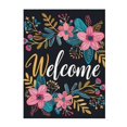 thumbnail image 1 of Throw Blanket for Couch Sofa and Bed, Floral Welcome Sign Super Soft Plush Throw Blanket, Fuzzy Cuteness Comfy Warm Washable Flannel Blanket & Throws for All Season 80"x60", 1 of 5