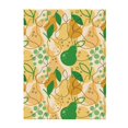 Throw Blanket for Couch Sofa and Bed Funny Green Golden Yellow Pear