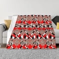 thumbnail image 1 of Throw Blanket for Couch Sofa and Bed, Hockey With Maple Leaves Soft Plush Throw Blanket, Fuzzy Cuteness Comfy Warm Washable Flannel Blanket Throws for All Season, 1 of 8