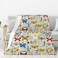 thumbnail image 1 of Throw Blanket for Couch Sofa and Bed, Insects And Medicinal Herbs Super Soft Plush Throw Blanket, Fuzzy Cuteness Comfy Warm Washable Flannel Blanket & Throws for All Season 80"x60", 1 of 7