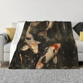 thumbnail image 1 of Throw Blanket for Couch Sofa and Bed, Koi Fish Tranquility Soft Plush Throw Blanket, Fuzzy Cuteness Comfy Warm Washable Flannel Blanket Throws for All Season, 1 of 8