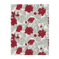 thumbnail image 1 of Throw Blanket for Couch Sofa and Bed - Leaves Anemone Flowers Red Grey Super Soft Cozy Funny Plush Throw Blanket, Lightweight Fuzzy Comfy Warm Flannel Blanket & Throws for All Season 50"x40", 1 of 5