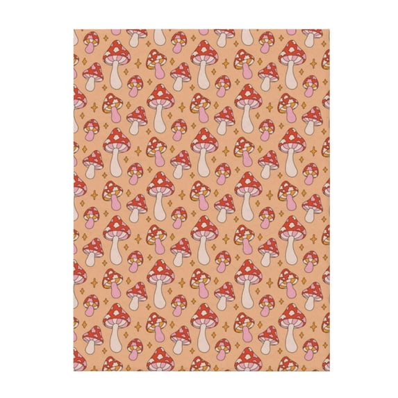 Throw Blanket for Couch Sofa and Bed, Mushroom print A Super Soft Plush Throw Blanket, Fuzzy Cuteness Comfy Warm Washable Flannel Blanket & Throws for All Season 60"x50"