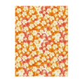 Throw Blanket for Couch Sofa and Bed Orange Orchids Flowers Super