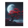 thumbnail image 1 of Throw Blanket for Couch Sofa and Bed, Red Tree Moon Night Sky Super Soft Plush Throw Blanket, Fuzzy Cuteness Comfy Warm Washable Flannel Blanket & Throws for All Season 40"x30", 1 of 5