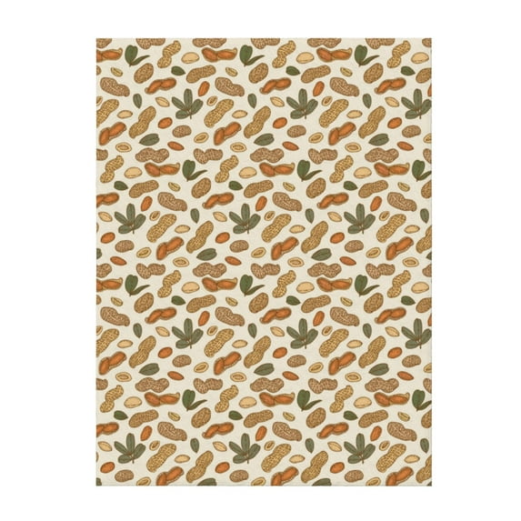 Throw Blanket for Couch Sofa and Bed, Set With Peanut Super Soft Plush Throw Blanket, Fuzzy Cuteness Comfy Warm Washable Flannel Blanket & Throws for All Season 80"x60"