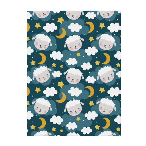 Throw Blanket for Couch Sofa and Bed, Sweet Dream Lamb Super Soft Plush Throw Blanket, Fuzzy Cuteness Comfy Warm Washable Flannel Blanket & Throws for All Season 60"x50"