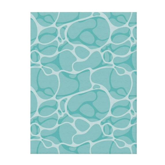 Throw Blanket for Couch Sofa and Bed, Turquoise Sea Water Surface Super Soft Plush Throw Blanket, Fuzzy Cuteness Comfy Warm Washable Flannel Blanket & Throws for All Season 80"x60"