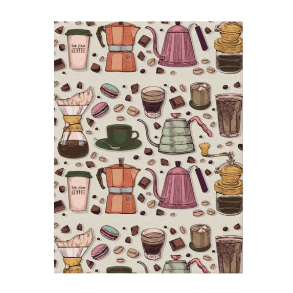 Throw Blanket for Couch Sofa and Bed, Vintage Coffee Super Soft Plush Throw Blanket, Fuzzy Cuteness Comfy Warm Washable Flannel Blanket & Throws for All Season 50"x40"