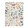 thumbnail image 1 of Throw Blanket for Couch Sofa and Bed, Watercolor Floral Super Soft Plush Throw Blanket, Fuzzy Cuteness Comfy Warm Washable Flannel Blanket & Throws for All Season 40"x30", 1 of 5