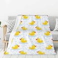 thumbnail image 1 of Throw Blanket for Couch Sofa and Bed, Yellow Rubber Duck Super Soft Plush Throw Blanket, Fuzzy Cuteness Comfy Warm Washable Flannel Blanket & Throws for All Season, 1 of 7