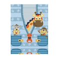 thumbnail image 1 of Throw Blanket for Couch Sofa and Bed, Zebra with Monkey in Pocket Super Soft Plush Throw Blanket, Fuzzy Cuteness Comfy Warm Washable Flannel Blanket & Throws for All Season 80"x60", 1 of 5