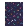 thumbnail image 1 of Throw Blanket for Couch Sofa and Bed, colorful anchors cute print Super Soft Plush Throw Blanket, Fuzzy Cuteness Comfy Warm Washable Flannel Blanket & Throws for All Season, 1 of 5