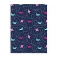 thumbnail image 1 of Throw Blanket for Couch Sofa and Bed, colorful stingray dotted line cute Super Soft Plush Throw Blanket, Fuzzy Cuteness Comfy Warm Washable Flannel Blanket & Throws for All Season 60"x50", 1 of 5